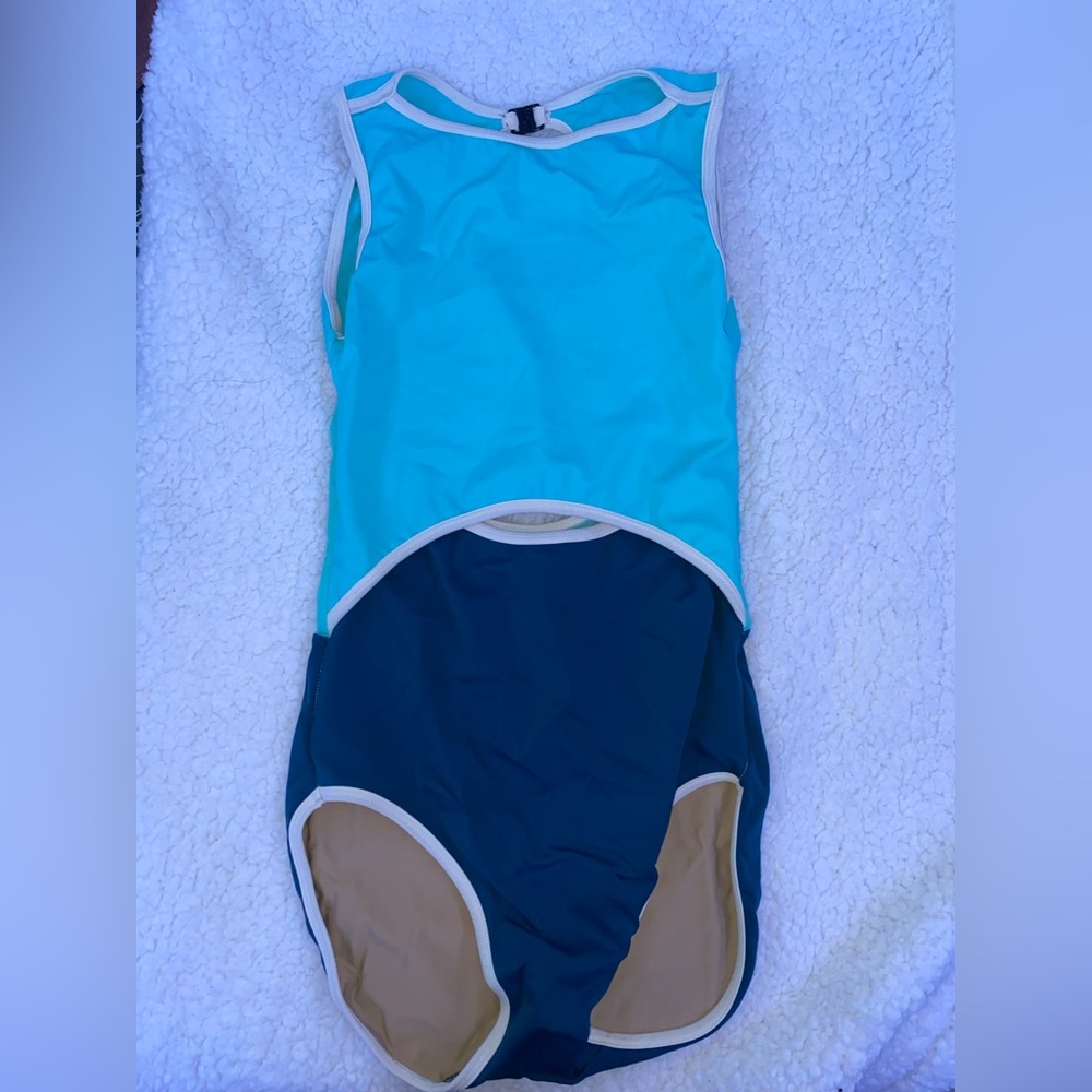 2-shade blue five dancewear leotard, medium adult